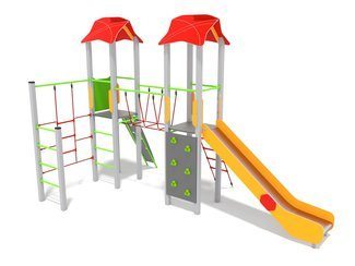 Set cu două turnuri cu tobogan pentru loc de joacă - BGL-00104 imagine principala
