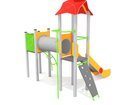 Set cu două turnuri cu tobogan și tunel pentru loc de joacă - BGL-00107 imagine 2