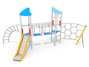 Set cu două turnuri cu tobogan pentru loc de joacă - BGL-1101