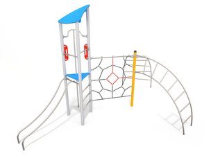 Turn cu plasă de frânghii și scară pentru loc de joacă - BGL-1111