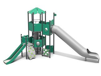 Set turnuri cu tobogan pentru loc de joacă - BGL-1120 RECYCLED imagine principala