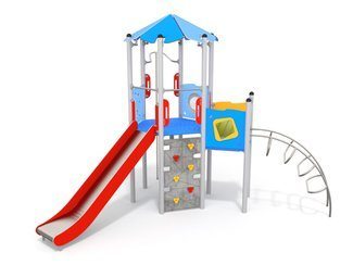 Turn cu tobogan și bară de pompieri pentru loc de joacă - BGL-1129 imagine principala