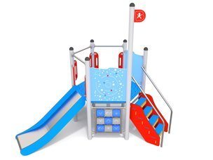 Turnuleț cu tobogan și trepte pentru loc de joacă - BGL-1133