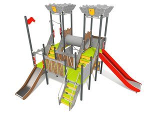 Set castel cu patru turnuri pentru loc de joacă - BGL-1163