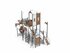 Set pentru loc de joacă cu turnuri și tobogane - BGL-1164-2-17II23-1E miniatura 1