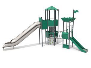 Set cu două turnuri din materiale reciclate pentru loc de joacă - BGL-1165 RECYCLED