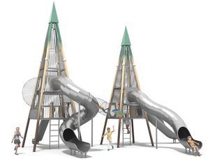 Piramidă dublă cu tobogan - BGL-1423