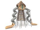 Turn înalt cu tobogane și structură de frânghii - BGL-1431 imagine 7