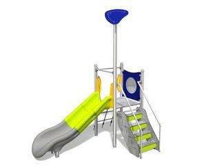 Tobogan cu trepte pentru loc de joacă - BGL-1701 inox imagine principala