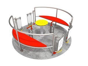 Carusel pentru copii în scaune cu rotile pentru loc de joacă - BGL-4024
