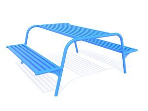 Masă de picnic cu bănci pentru loc de joacă și parc - BGL-6021