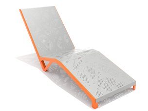 Șezlong urban tablă perforată - BGL-6105