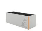 Jardinieră urbană triplă din tablă perforată - BGL-6107 imagine 2