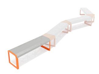 Bancă modulară urbană - BGL-6113 imagine principala