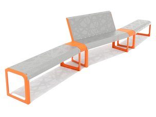 Bancă modulară cu spătar urbană - BGL-6114