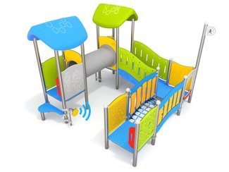 Set complex cu două turnuri pentru copii mici pentru loc de joacă - BGL-7121 imagine principala