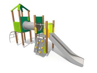 Set cu două turnuri cu tobogan pentru loc de joacă - BGL-8015 imagine principala