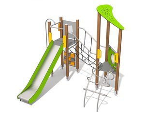 Set cu două turnuri cu tobogan pentru loc de joacă - BGL-8016 imagine principala