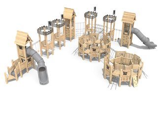 Set mare pentru loc de joacă din salcâm - BGL-81-2-14XI23-1A imagine principala