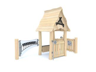 Căsuță cu instrument muzical din salcâm pentru loc de joacă - BGL-8169 imagine principala