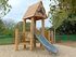 Căsuță cu tobogan din salcâm pentru loc de joacă - BGL-8171 miniatura 3