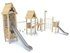 Set multiturn cu tobogan din salcâm pentru loc de joacă - BGL-8178 miniatura 1
