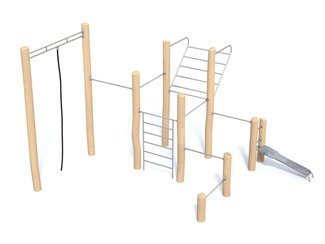 Set Street Workout cu scări și frânghie de tracțiuni - BGL-8216 imagine principala