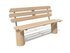 Bancă urbană cu spătar din salcâm - BGL-8302 miniatura 1