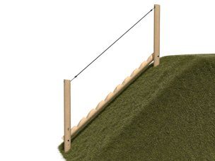 Traseu de aventură structură de frânghii din salcâm pentru pantă - BGL-8406