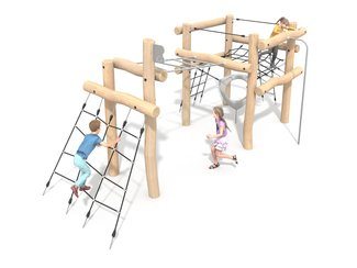 Traseu de aventură mare structură de frânghii din salcâm - BGL-8423 imagine principala