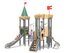 Castel cu două turnuri pentru loc de joacă cu tobogan și panou de cățărare - BGL-8606 miniatura 1