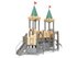 Castel cu două turnuri pentru loc de joacă cu tobogan - BGL-8608 miniatura 2