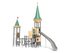 Castel cu două turnuri pentru loc de joacă cu tobogan și structură de frânghii - BGL-8610 miniatura 2