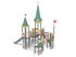 Castel cu două turnuri pentru loc de joacă cu tobogane și structură de frânghii - BGL-8617 miniatura 9