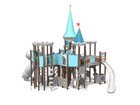 Castel pentru loc de joacă cu tobogane și structură de frânghii - BGL-8619-4-11II25-1A imagine 2