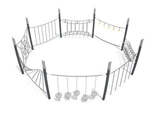 Structură de frânghii pentru loc de joacă din materiale reciclate - BGL-9076 RECYCLED