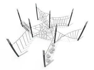 Structură de frânghii pentru loc de joacă din materiale reciclate - BGL-9080 RECYCLED