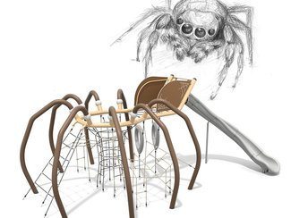 Structură Păianjen cu tobogan pentru loc de joacă - BGL-9302 imagine principala