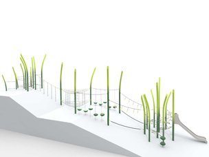 Cursă cu obstacole pe pantă pentru loc de joacă - BGL-94-7-9XI23-1A
