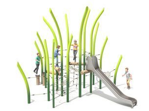 Set de aventură ierburi cu tobogan pentru loc de joacă - BGL-9406