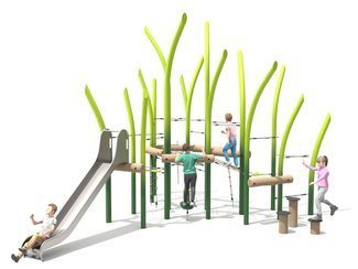 Set de aventură ierburi cu tobogan pentru loc de joacă - BGL-9407 imagine principala