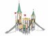 Castel cu trei turnuri pentru loc de joacă cu tobogane și structură de frânghii - BGL-8616 miniatura 8