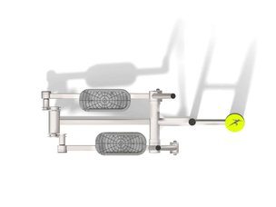 Bicicletă eliptică fitness pentru exterior - BGL-7815 inox