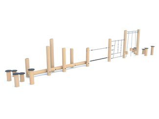 Traseu de aventură structură de frânghii din salcâm - BGL-8402 imagine principala
